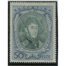 ARGENTINA 1954 GJ 1057BSG ESTAMPILLA NUEVA MINT VARIEDAD IMPRESO SOBRE LA GOMA RARISIMA U$ 125